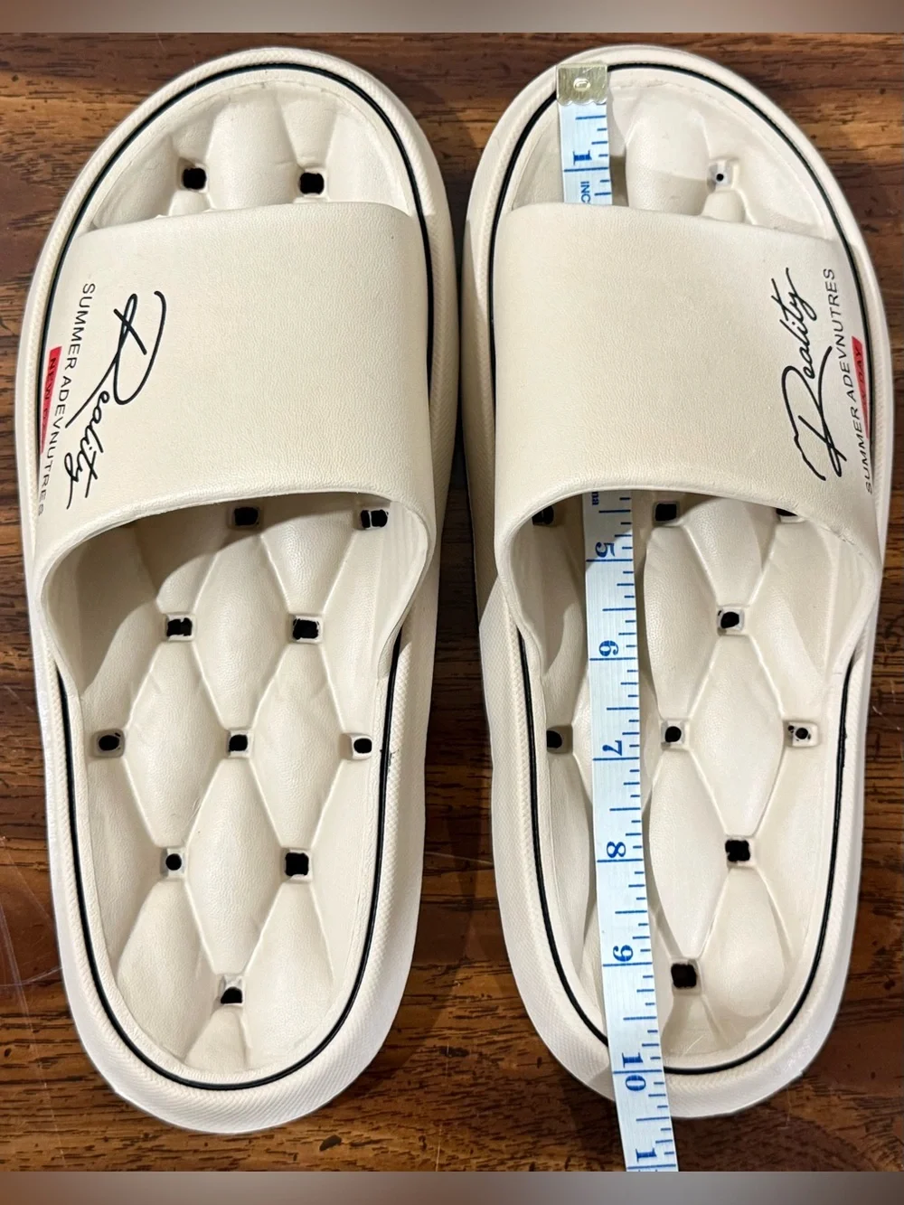 Men’s Cream Slide Sandals